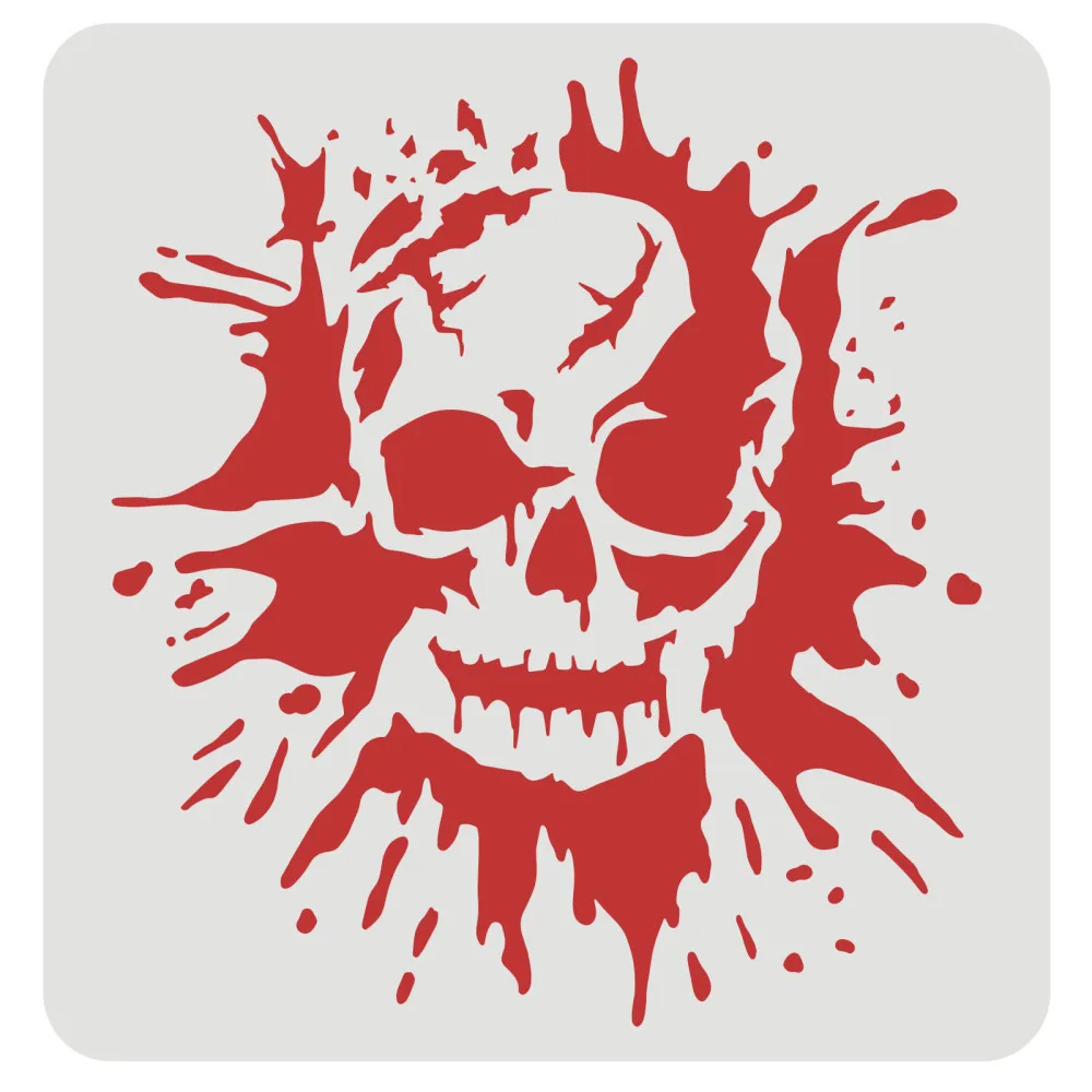 

Пластиковый трафарет кровоточащий череп