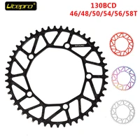 litepro road folding bicycle sprocket 130bcd 9 10 11 speed hollow cnc alloy single disc 5052545658t chainring crankset mtb