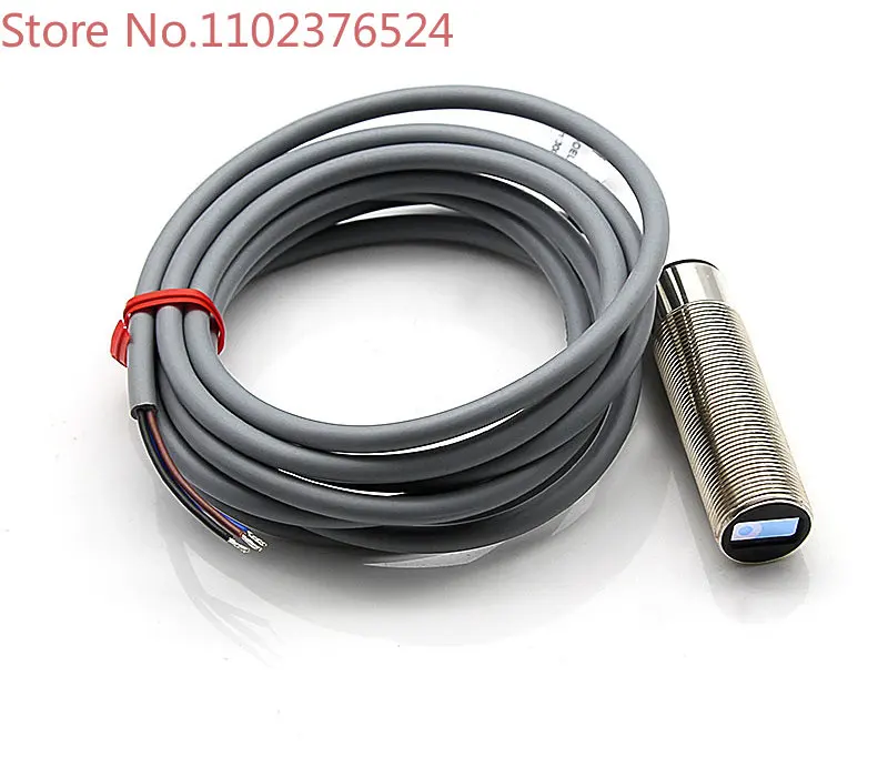 

M18 long-distance laser diffuse reflection photoelectric switch sensor BJ18-300N visible light red light inductive switch