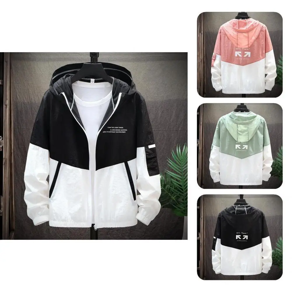 

Men Coat Thin Hat All Match Quick Dry Men Jacket Men Jacket for Dating