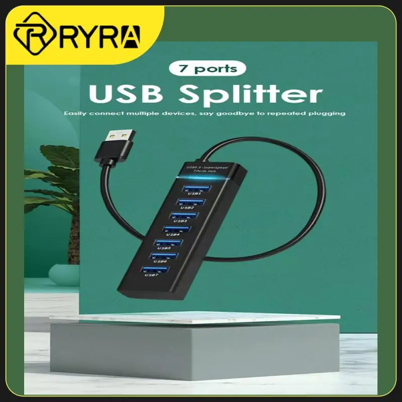 

Осветительная лента RYRA 3,0 HUB 7-портовый Женский высокоскоростной компьютерный Разветвитель USB 1-to-7 док-станция
