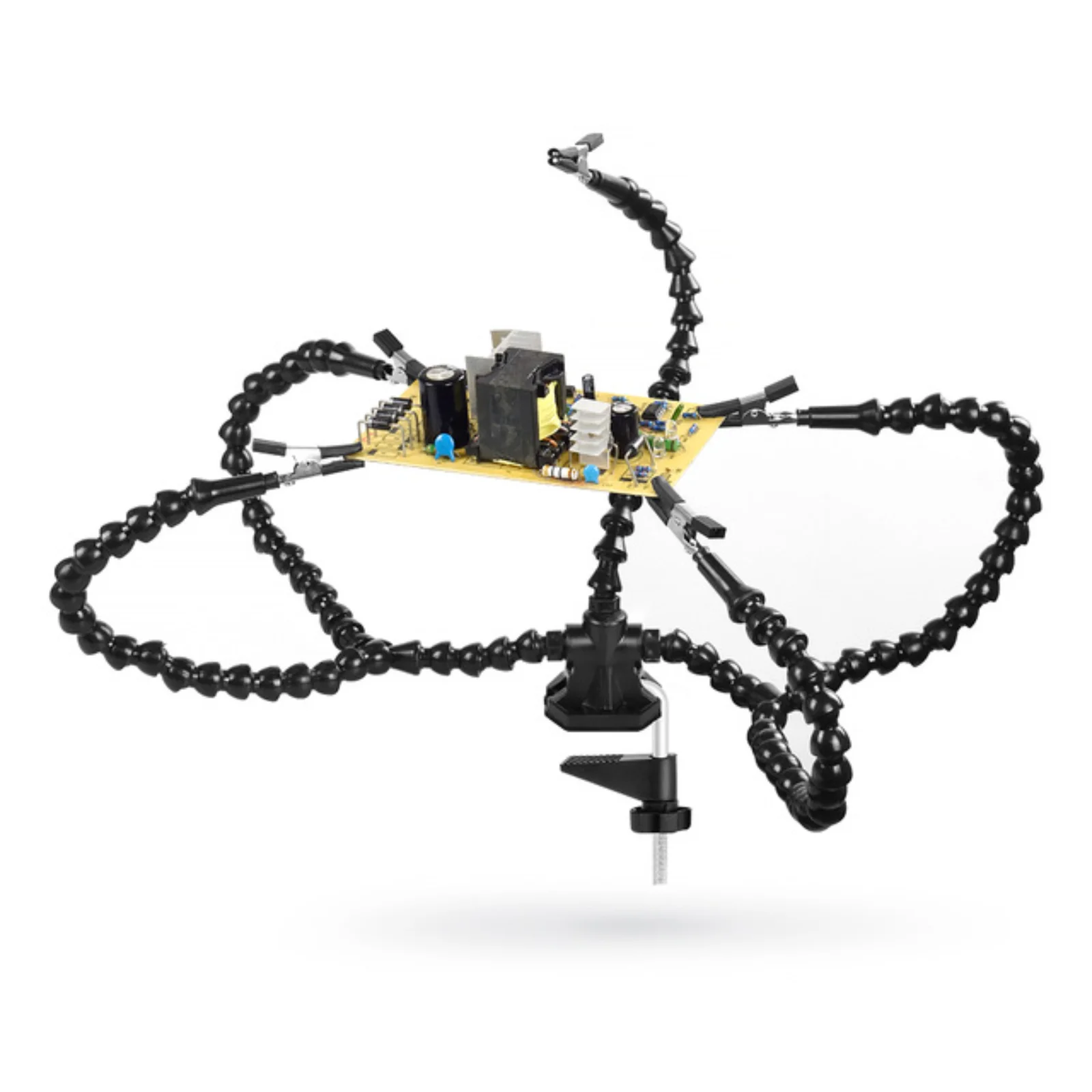 

Table Clamp Soldering Station With 5 Flexible Arms Soldering Iron Holder PCB Welding Repair Tools Vise Hand Welding Station