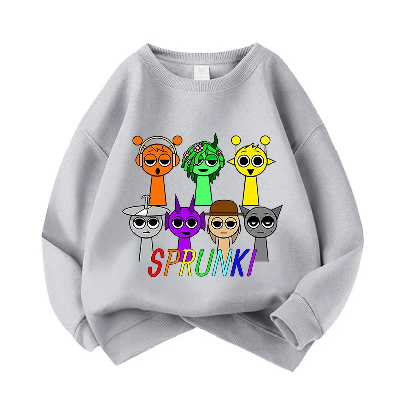 Sprunki пуловер с принтом игры в стиле аниме Rhythm Box Incredibox свободные толстовки