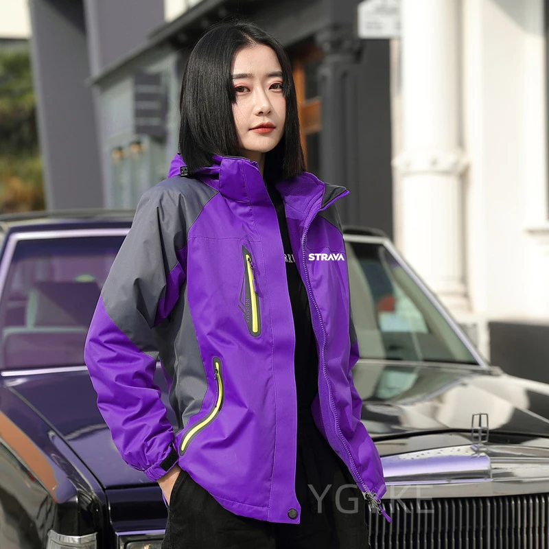 

STRAVA Outdoor Camping Jacket Women's Autumn Winter Couple Models Removable Two Piece Fleece Mountaineering Ski Warm Sportswear