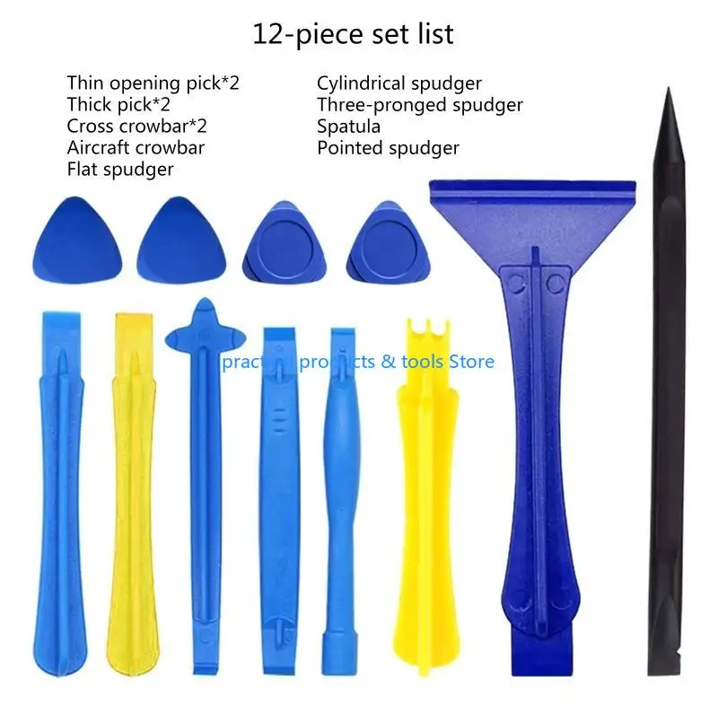 

77JB 12 штук Профессиональная электроника открыть набор для ремонта инструментов PRY для разбора мобильных устройств легкие в в