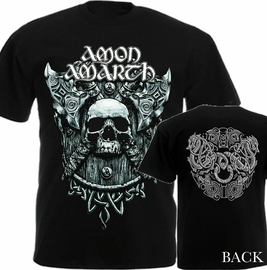 Двухсторонняя футболка AMON AMARTH с надписью «без страха» и мелодической смертью