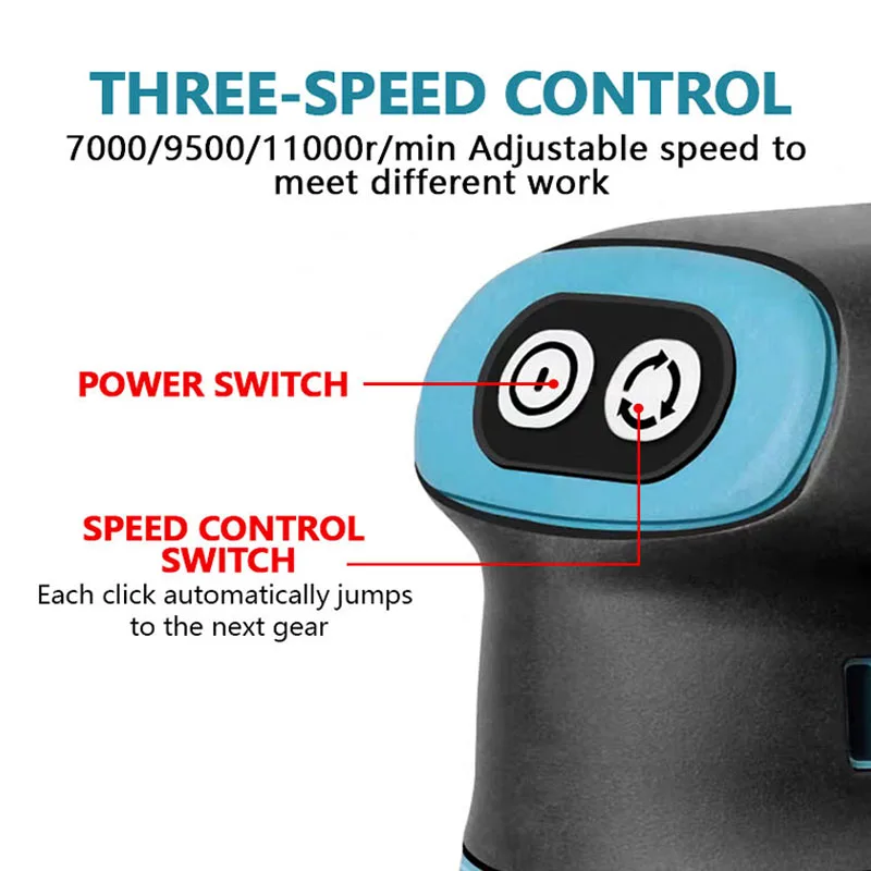 Электрическая орбитальная шлифовальная машина Goddess 125 мм 3 скорости