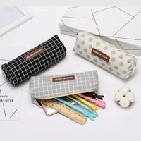 cute kawaii canvas pencil case high capacity pen bags cute letter pencil bags for girls gift school supplies korean stationery