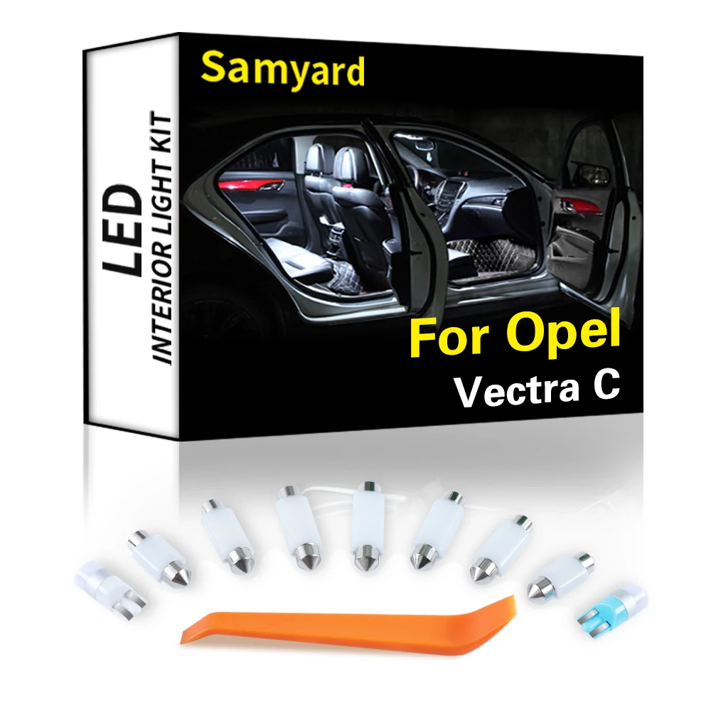 

Ceramics 10Pcs Interior LED For Opel Vectra C GTS Saloon Estate 2003-2008 Canbus Vehicle Bulb Indoor Dome Map Reading Light Kit