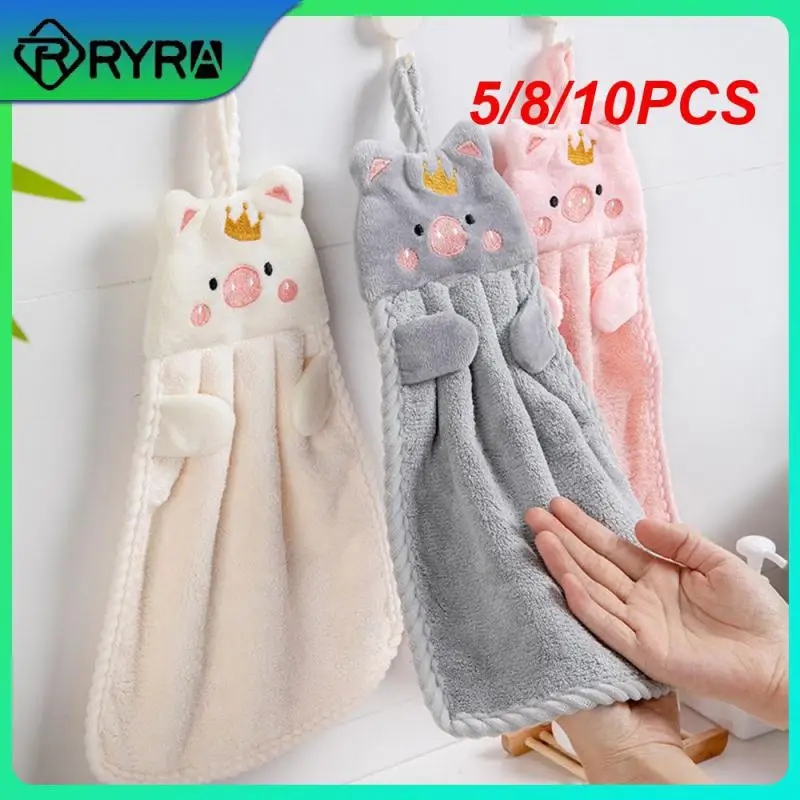 

5/8/10PCS Neatly Wired Kitchen Towel Lazy Rag Towel Cute Design Towels Small Household Items