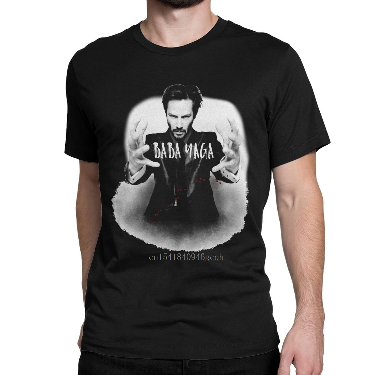 

Men's T-Shirts Keanu Reeves John Wick Fashion 100% Cotton Tees Short Sleeve Actor T Shirt Crewneck Clothing Party