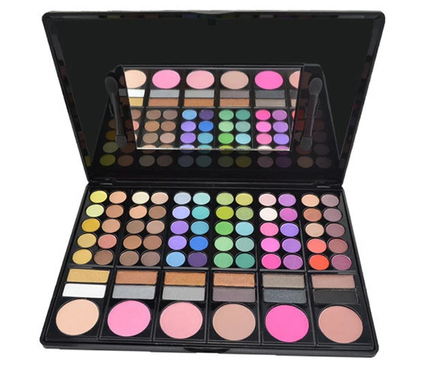 78 color eye shadow disc, single-layer large box, powder blusher, cosmetic lip gloss pearl Matt stage makeup, full set of makeup