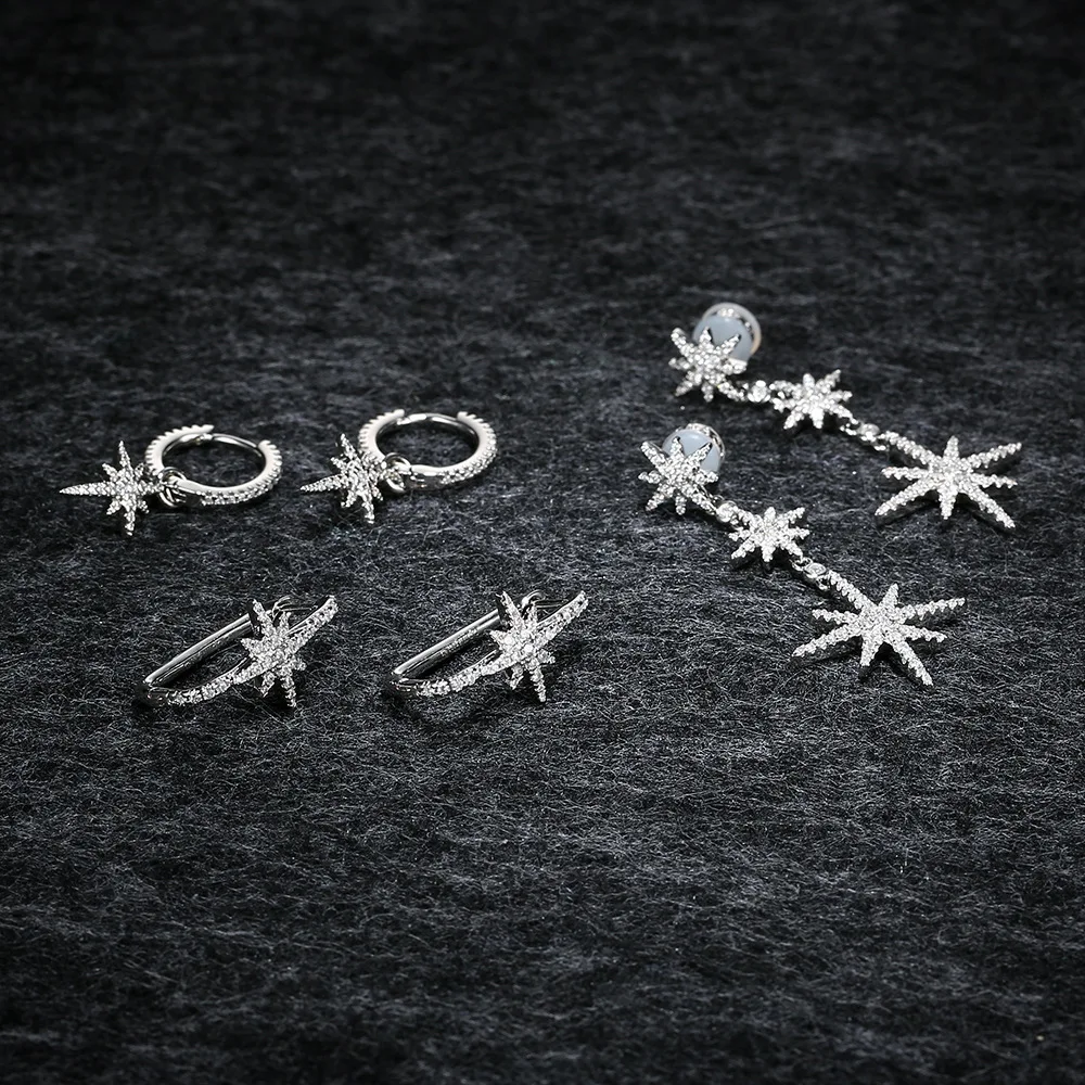 

Lidu High Quality 925 Silver Meteor Earrings Monaco Jewelry Send Friends Gifts Factory Direct