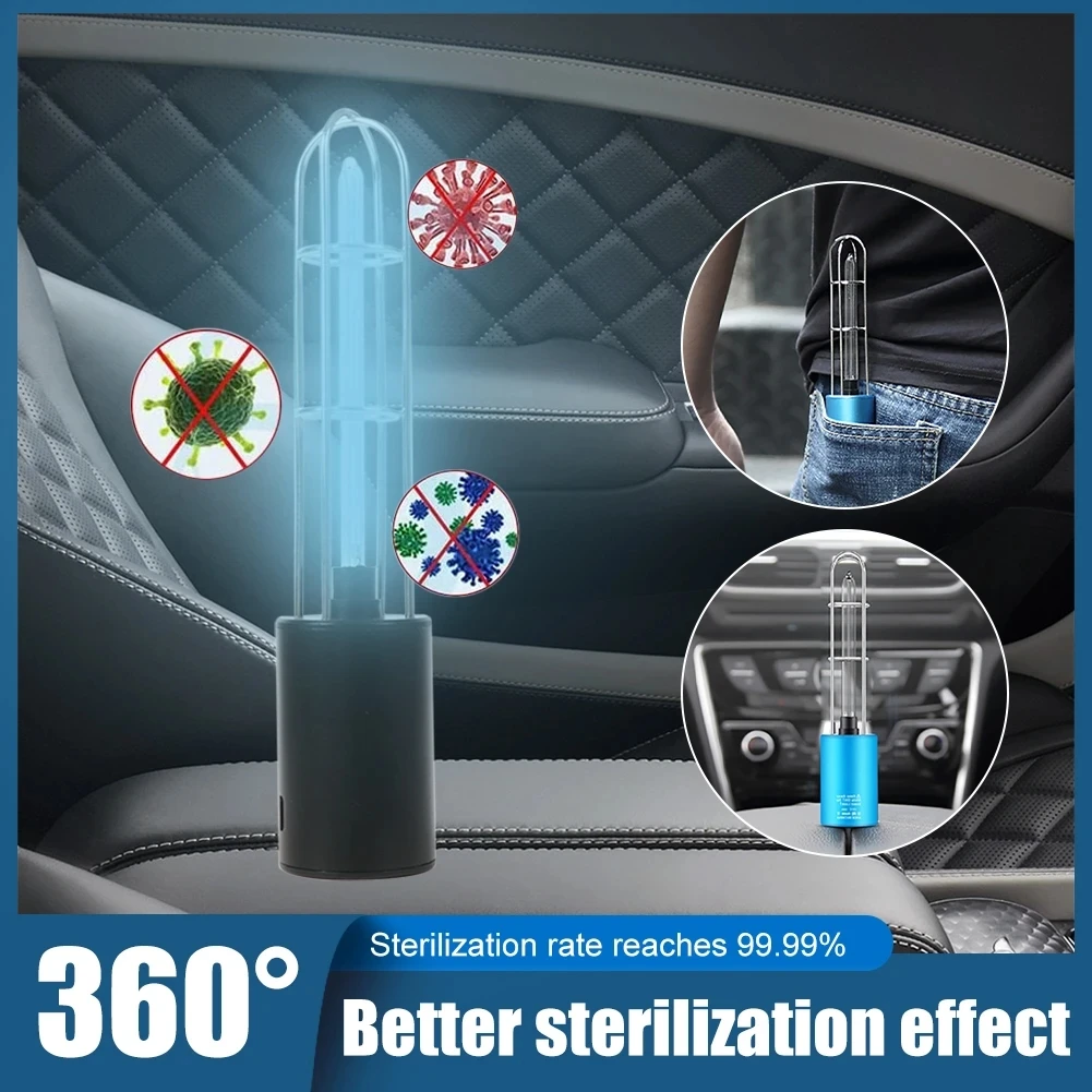 

Rechargeable UV Sterilizer Light Home Car Ultraviolet Light Bulb UV Germicidal Lamp In Addition Mite Lights Sterilization Lamp