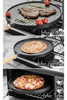double sided g%c3%b6zleme meat pan cookware sturdy home pot family pots pan large granite