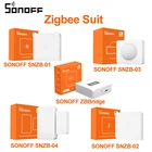 Беспроводной переключатель SONOFF SNZB01020304, версия Zigbee для умного дома, удобная кнопка, работает с приложением SONOFF ZigBee Bridge IFTTT eWeLink