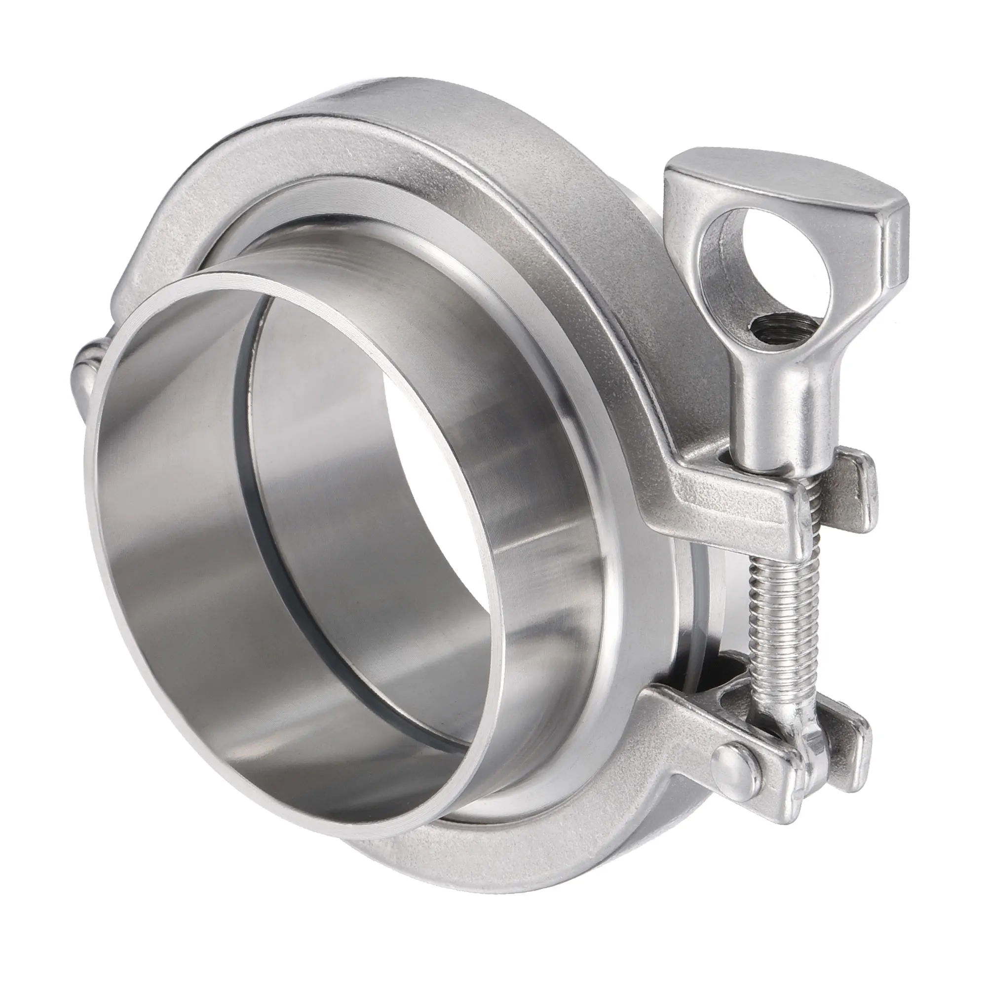 

Uxcell Vacuum Pipe Clamp Kit, 2.5" Clip with 2.5" Ferrule and White Silicone Gasket, 304 Stainless Steel Single Pin