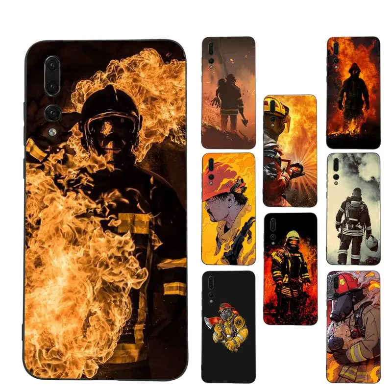 

Firefighter Heroes Fireman Phone Case Soft Silicone Case For Huawei p 30lite p30 20pro p40lite P30 Capa