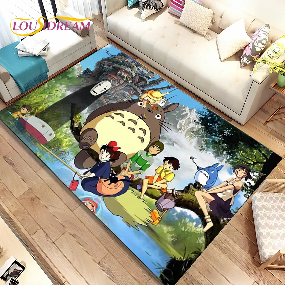 

Spirited Away Cartoon Anime Area Rug,Carpet Rug for Living Room Bedroom Sofa Doormat Decoration,kids Play Non-slip Floor Mat 3D