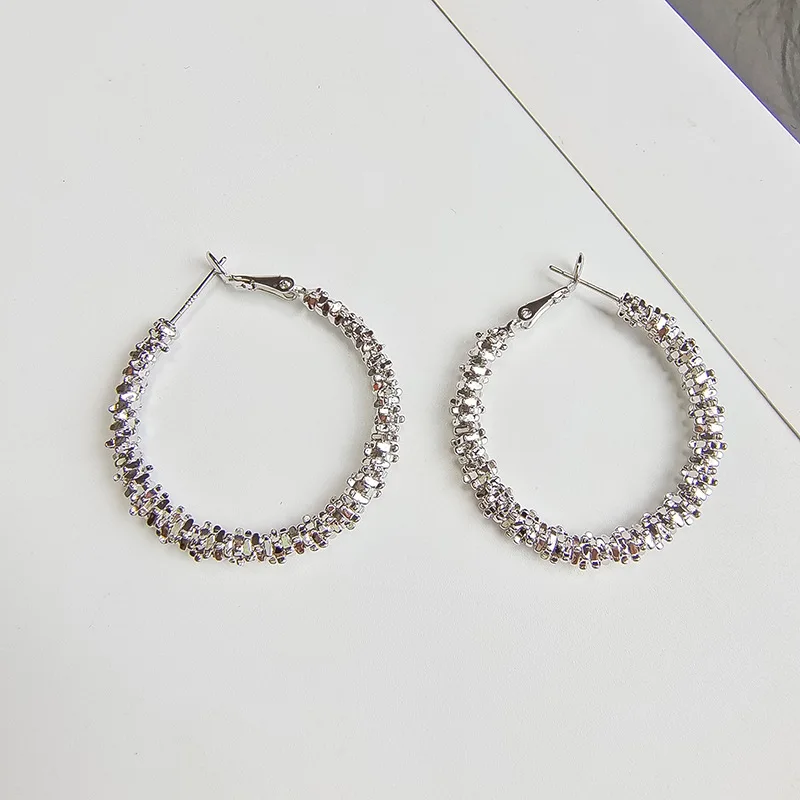 

European and American Minority Design Irregular Fashion Ring Earrings Geometric Simple Design Metal Earrings Earrings Female