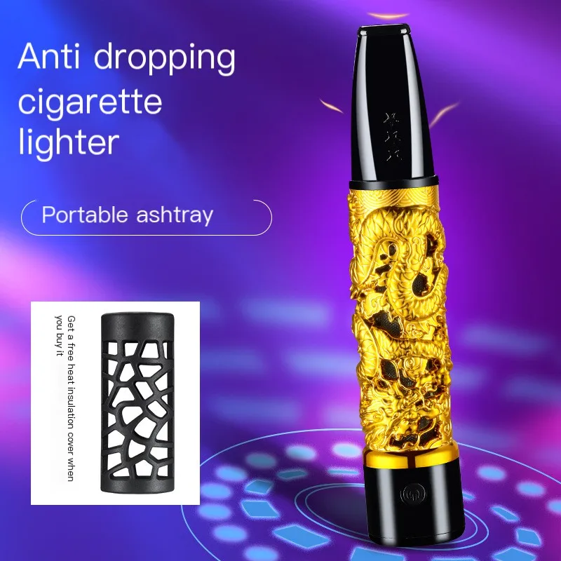 Фото USB-запальничка Dragon Column с коллектором пепла и сигаретным фильтром — портативный аксессуар для защиты от грязного курения (вольфрамовая катушка) 2026 №5