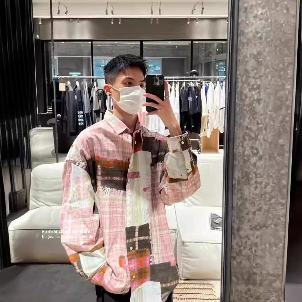 Тонкая Блузка firmранчо для мужчин и женщин свободная повседневная шикарная