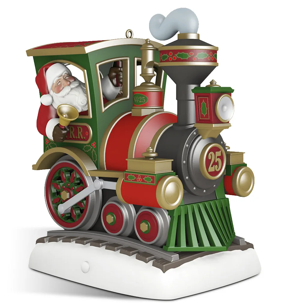 

Small Santa Train Pendant Christmas Musical Ornament Decoration Decor Craft Winter Festival Girls Family Gift Farm