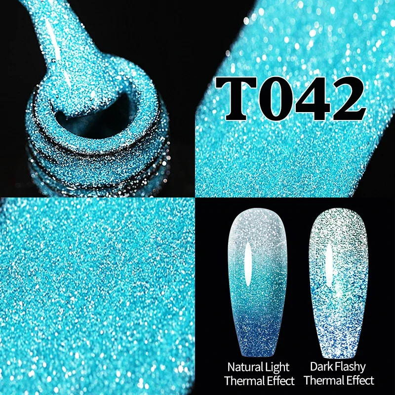 UR SUGAR 7.5ml Reflective Glitter Thermal Gel Polish UV LED Nail Varnish