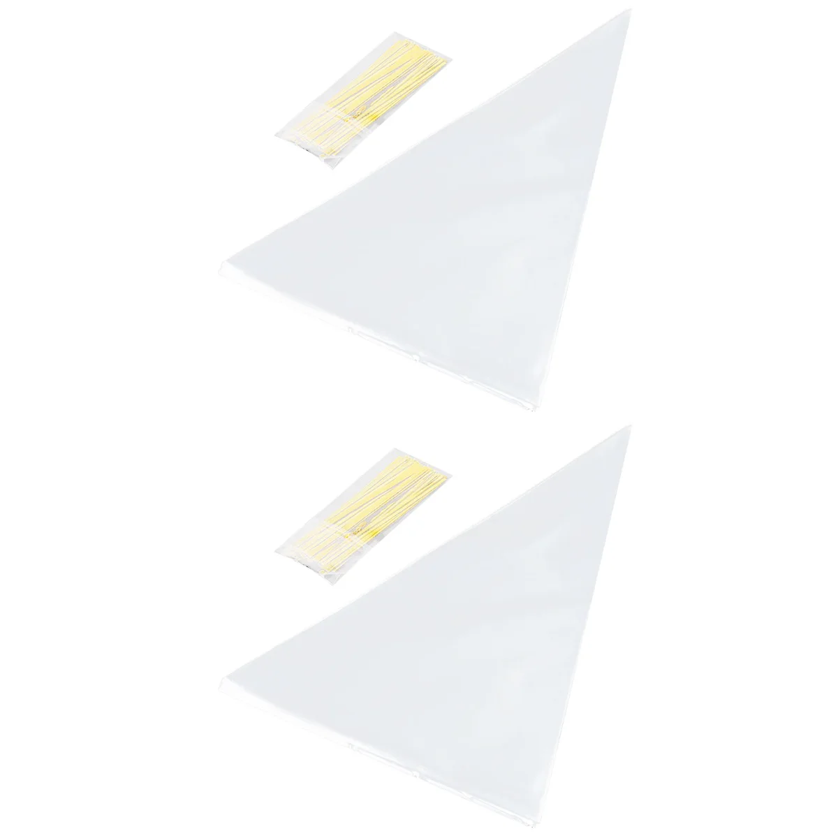 

400 pcs Candy Bags with Ties Cellophane Treat Bags Clear Bags Clear Packaging Bags Cone Shaped Bags Clear Sealing Bags