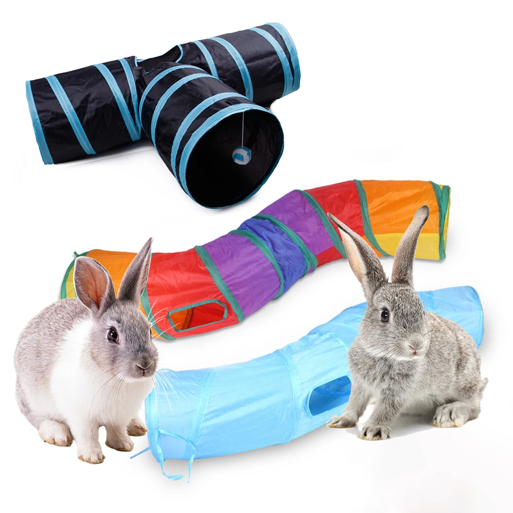 

Rabbit Colored Paper Tunnel Foldable Rabbit Escape Channel Rabbit S-shaped Catch And Hide Toys Pet Play Supplies Cat Puzzle Pipe