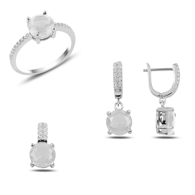 

Набор серебряных искусственных фианитов