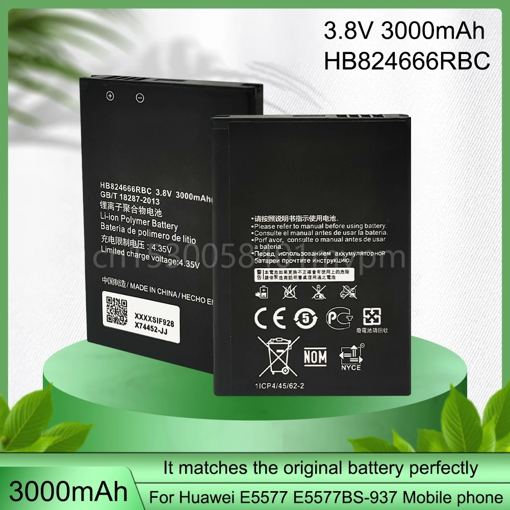 

3000mAh HB824666RBC Replacement Phone Battery For Huawei E5577 EBS-937 WIFI Router Rechargeable Li-ion Battery Capacity