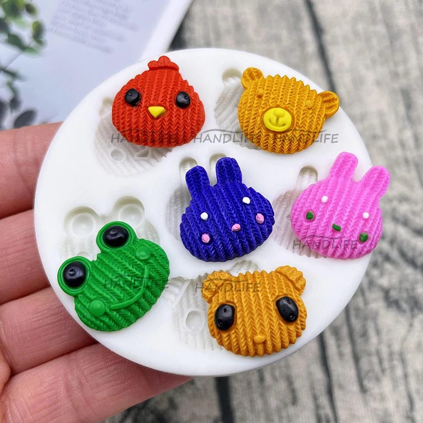 

Милый медведь цыпленок кролик лягушка силиконовая форма для сахара шоколадный кекс выпечка помадка инструменты для украшения торта