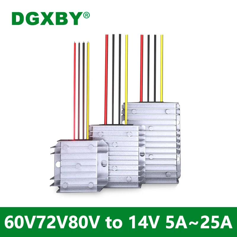Dgxby 60v 72v 80v a 13.8v 5a 2525a dc Step-down Módulo 30-96v ao ce Regulado Rádio do Conversor de Potência do Carro de 13.9v Rohs