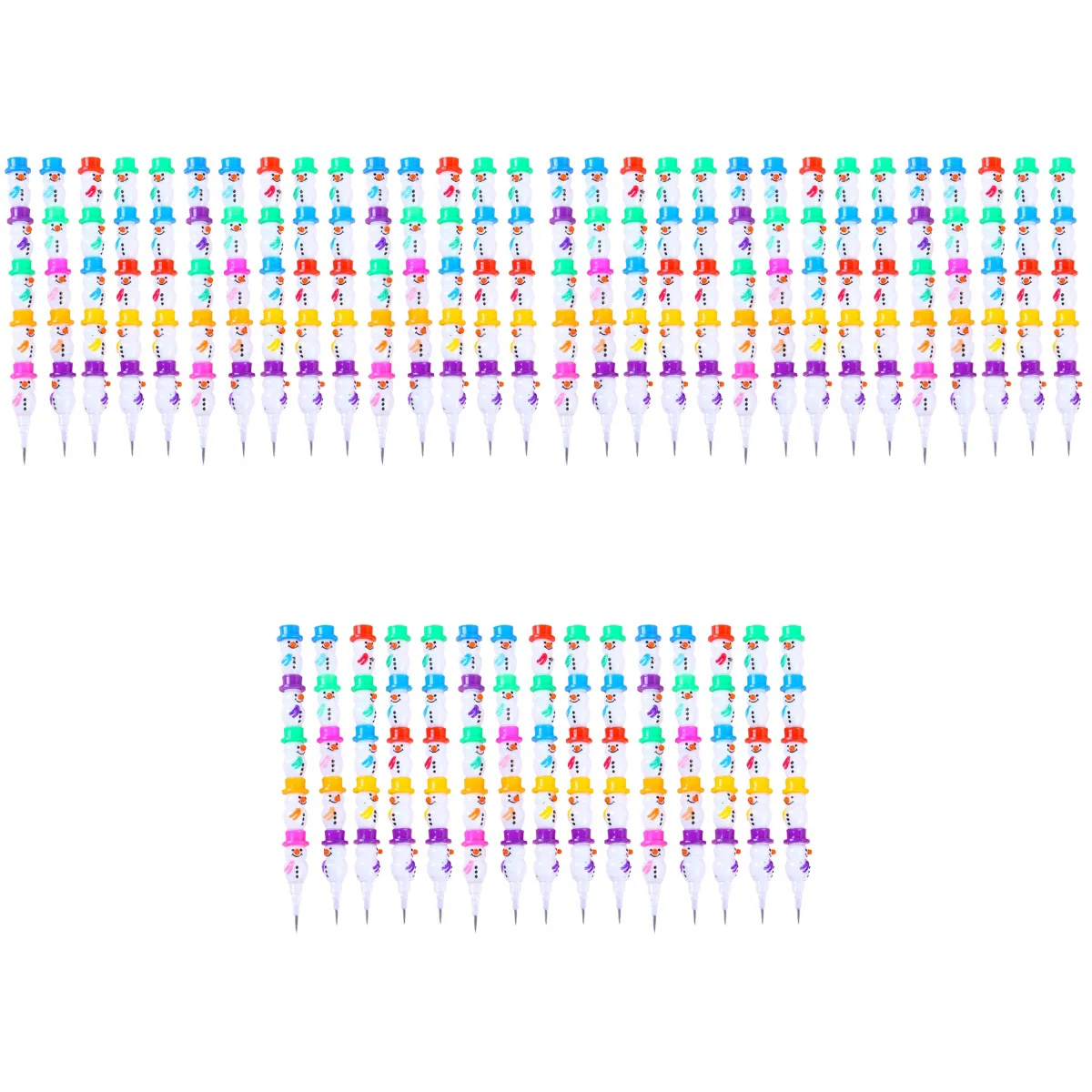 

Christmas Pencilsschool Party Favorssnowman Favor Holiday Stackable Noveltyset Souvenir Cartoon Gifts Toy Gift Supplies Kid