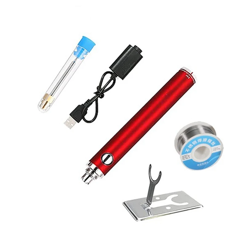 

USB 5V Wireless Charging Iron Rechargeable Soldering Iron With Solder Wire 510 Interface Welding Repair Tools