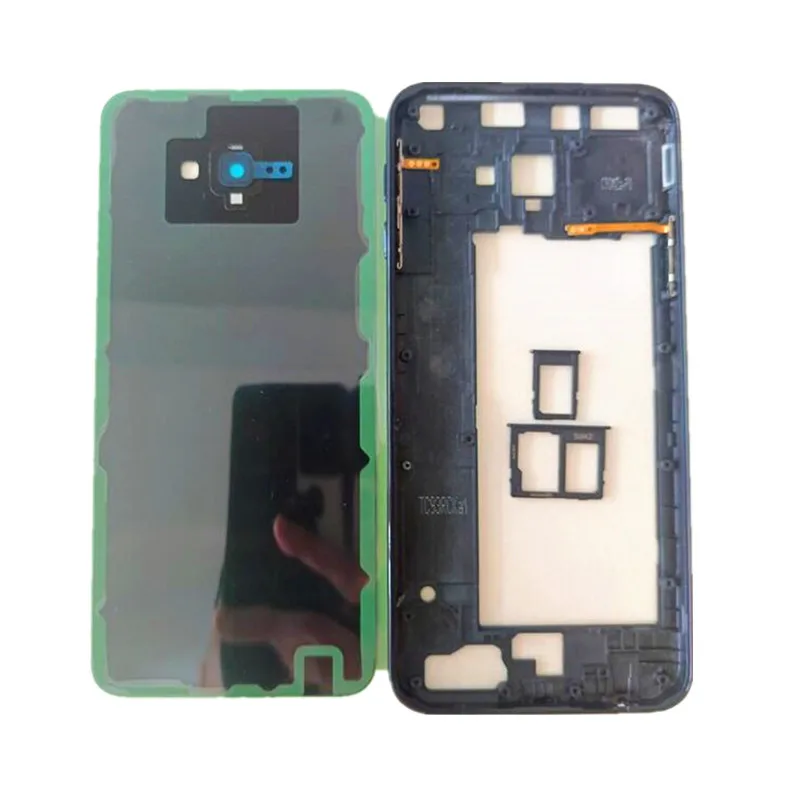 Средняя рамка корпуса для Samsung Galaxy J4 Plus 2018 J415 задняя крышка аккумулятора + объектив камеры + лоток для Sim-карты Запасные части