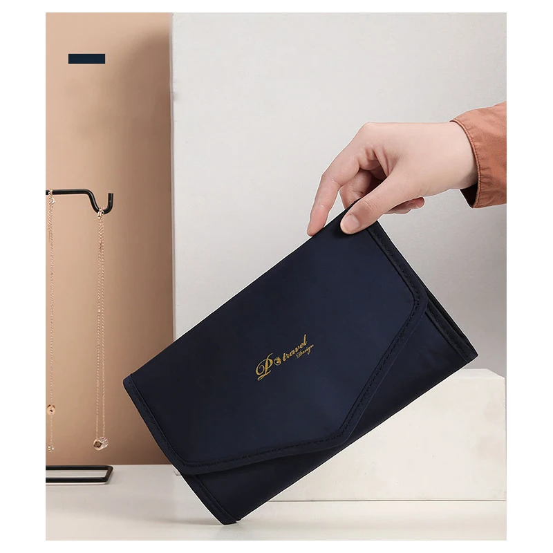 

Women Gifts Travel Jewelry Organizer Portable Earrings Rings Necklaces Bracelets Watch Folding Bag Lady Jewelry Storage Bags