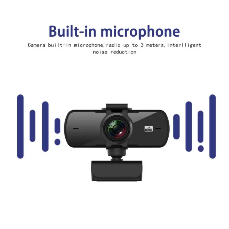 

Webcam 2K Full HD USB Mini Web Camera Autofocus With Microphone Web Cam For PC Computer Mac Laptop Streaming YouTube Webcamera