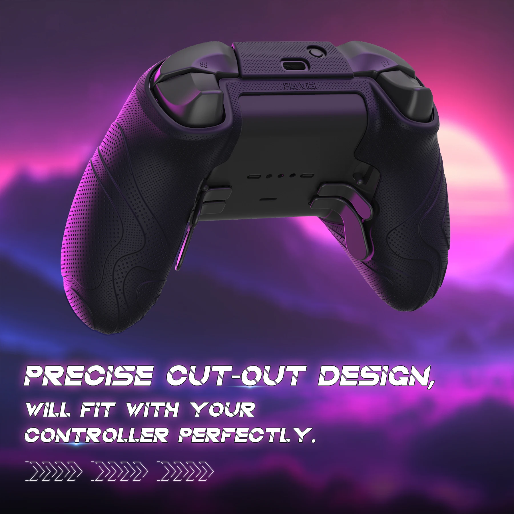 Силиконовый чехол PlayVital Mountain Range Edition противоскользящий для беспроводного