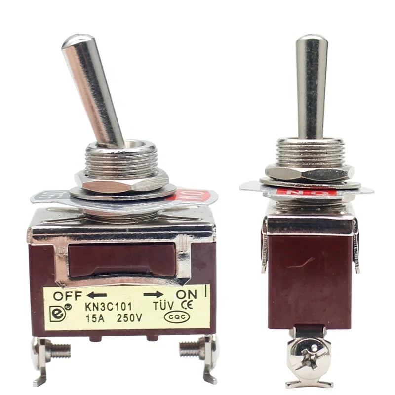 

Metal Heavy Duty Rocker Toggle Switch 2 Pin ON/OFF Waterproof Boot Electrical SPST Switches 15A 250V