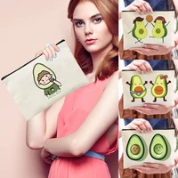 girl makeup bag cute avocado series pattern classic organizer bag pouches for travel bags pouch womens cosmetic bag