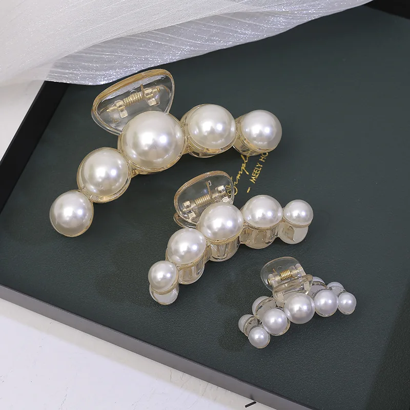 

Hair Claws Pearl Claw Clips For Woman Large Size Barrette Crab Ladies 2023 Fashion Hair Accessories Female Summer Hairpin