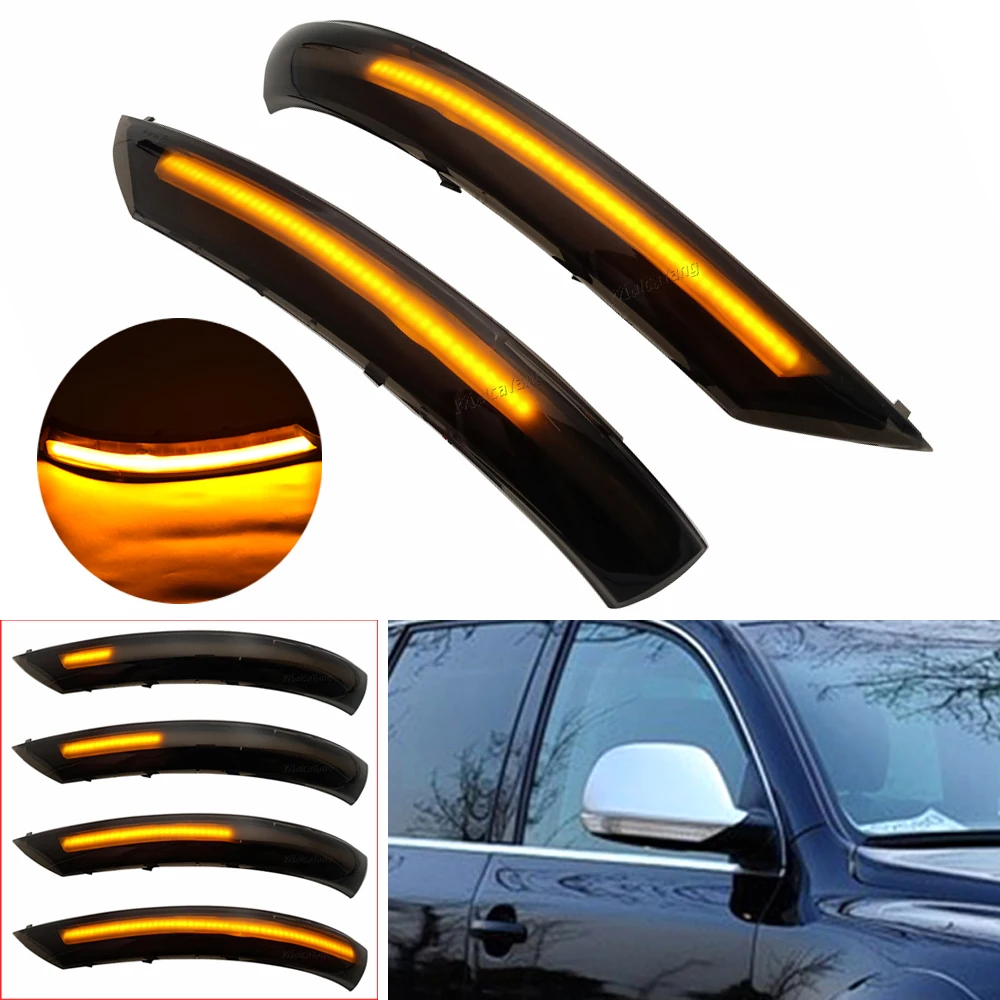 

2pcs For VW Volkswagen Touareg I MK1 7L 2007 2008 2009 2010 LED Dynamic Blinker Turn Signal Light Car Accessories