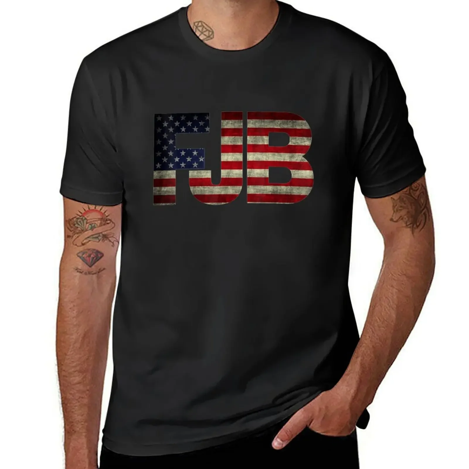 FJB Pro America F.Biden T-Shirt plus size clothes blue archive shirts men