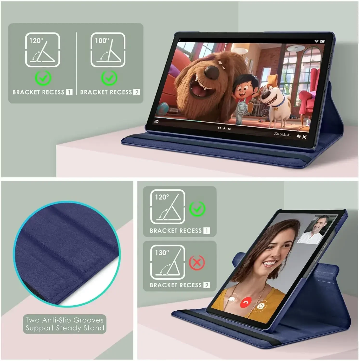 Вращающийся на 360° чехол для Samsung Galaxy Tab A9 + Plus 11 SM-X210 X215 X216 5G планшета S9 X710 FE 10 9 X510
