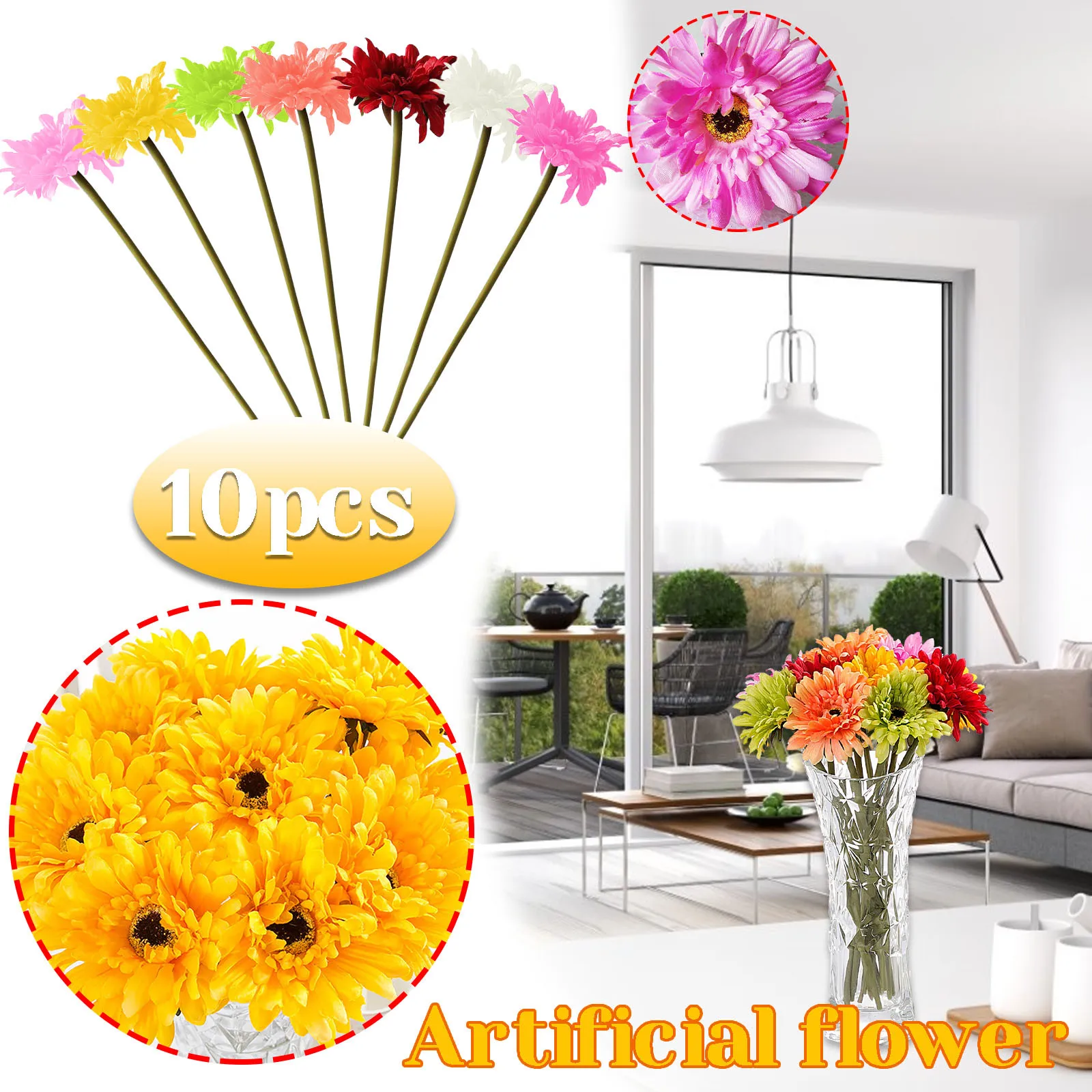 

Bundles Shrubs Flowers 10 Outdoor Flowers Porch Artificial Green Fake Garden Artificial flowers