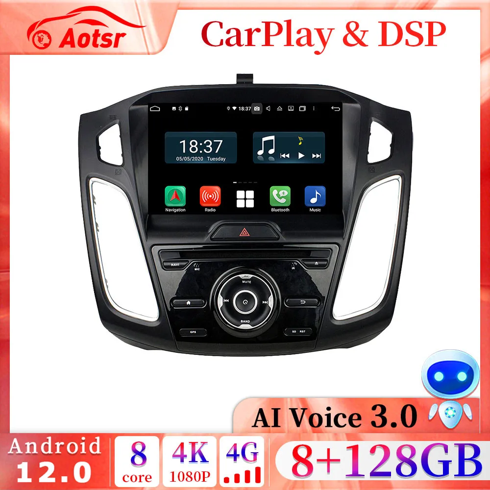 

Автомобильный радиоприемник Android 12,0 для Ford Focus 2011 - 2017 PX6, мультимедийный видеоплеер, 2 Din, навигация, Carplay, головное устройство, колонки, стерео