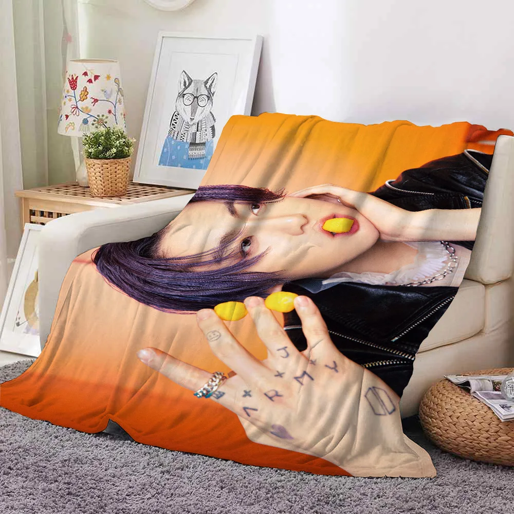 

KPOP Korean Star Bangtan Boys Blanket Flannel Blanket for Four Seasons Nap Blanket DIY Customizable Fleece Blanket Gift for Girl