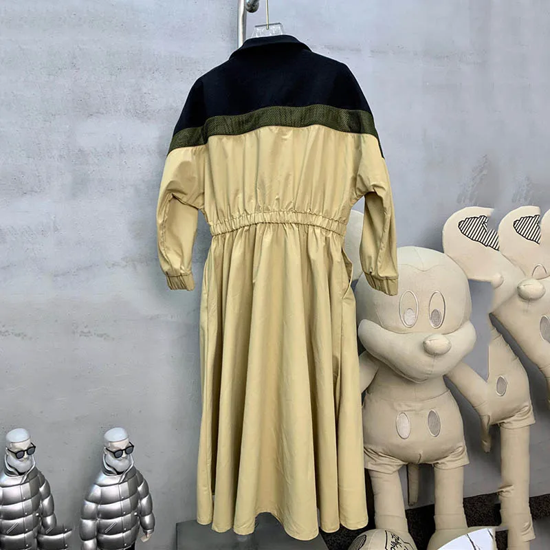 Женский Длинный Тренч с капюшоном Повседневная Свободная ветровка большого